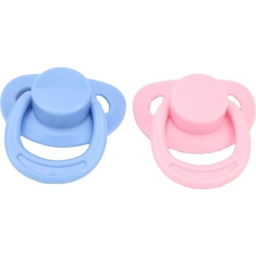 2PCS Hot Sale Dolls Accessories Magnet Nipple For Reborn Doll Dummy Pacifiers Soother Clip Fit Reborn Baby Girl Boy