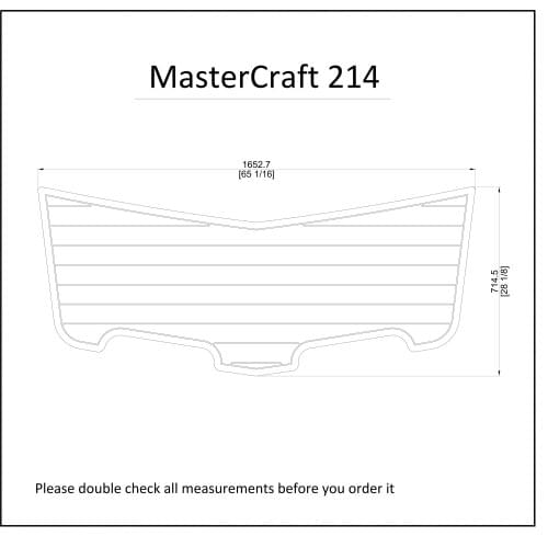MasterCraft 214 Swim Platform Pad 1/4" 6mm EVA Teak Decking