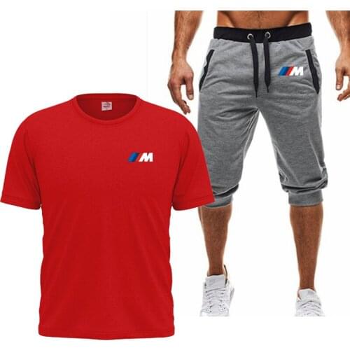 2021Summer mens T-shirt set 2-piece Mens sportswear set basketball sports fitness iiim printed short sleeve + mens suit