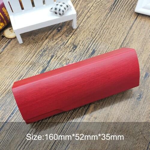 Fashion Eye Glasses Case Rectangle Pu Sunglasses Box Candy Color 160*52*35 Mm Red Unisex Home Organizer
