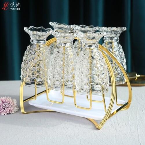 Mermaid Cup Arched Water Holder Set Pineapple Juice Beer Appliance Household Light Luxury Nordic Modern