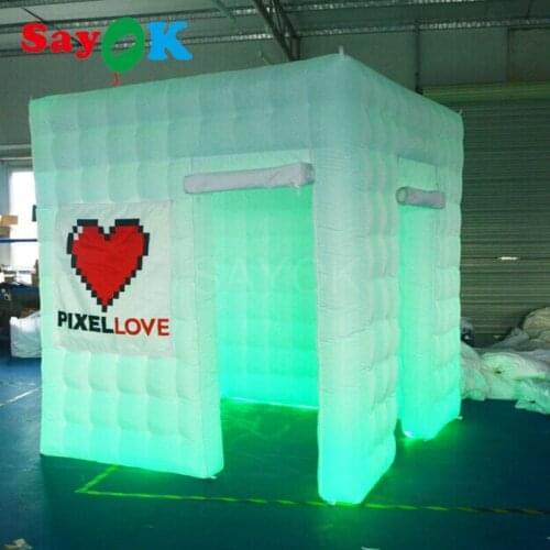 Inflatable cube tent paint inflatable photo booth tent, inflatable led photobooth for weddings