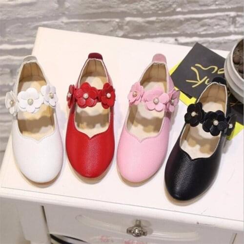 2021 new girls' fashion flower shoes princess shoes soft soled antiskid girls' leisure performance shoes dance shoes