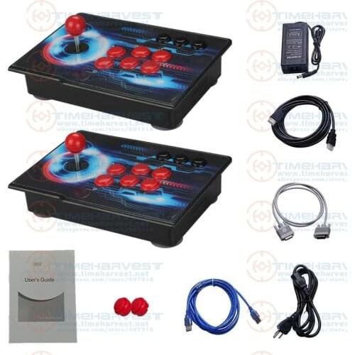 New Pandora Box 6 1300 in 1 Family 2 players joystick arcade console support add FBA MAME PS1 game and can add up to 3000 games