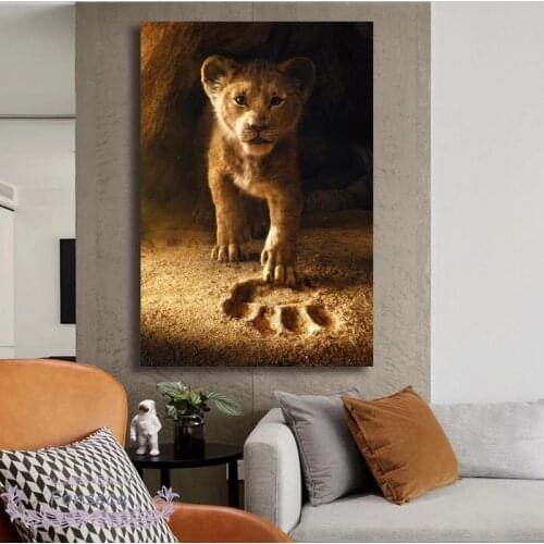Lion Simba Posters and Prints Wall Art Canvas Painting Modern Home Decoration for Living Room Kid Room No Frame Modular Pictures