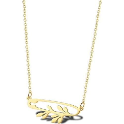 RIR Delicate Petite With Leaves Branch Pendant Necklace Peace Necklaces Movement Jewelry For Girlfriend Bridesmaid Gift