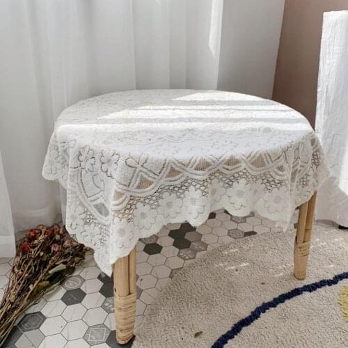 Table Cloth Retro Lace Embroidery Rectangular Hollow Design Table Cover Dining Room European style elegant decoration tablecloth