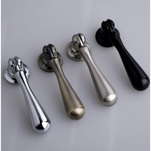Modern simple chrome black drop Pendant kitchen cabinet dresser handle stain nickel bronze drawer tv cabinet shoe cabinet knob