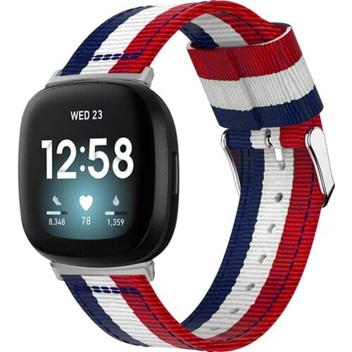 Sports nylon strap for fitbit sense fitbit versa 3 band women men Breathable nylon Bracelet for versa 3 Replacement watchband