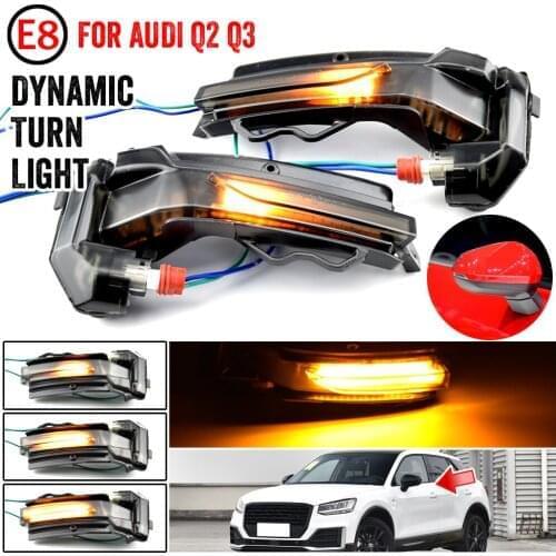 LED Dynamic Turn Signal Light Car Side Rear View Mirror Indicator Sequential Blinker Lamp For AUDI Q2 2016 - 2019 Q3 (F3) 2019