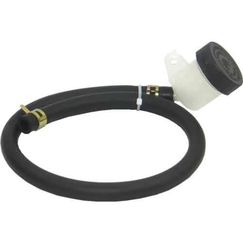Brakes Universal Motorcycle ATV Bike Rear Brake Reservoir Master Cylinder Oil Cup Fluid Bottle + Hose