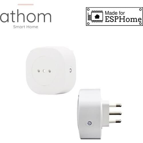 ATHOM preflashed ESPhome Smart Plug Works With Home Assitant Italy Chile Standard 16A