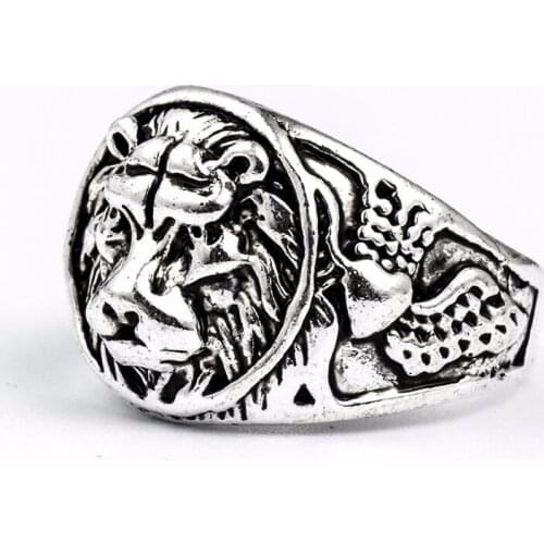 VAKKI Tiger Head Fashion Finger Ring For Men Male Animal Jewelry Bague Homme Carved Pattern Anel Masculino