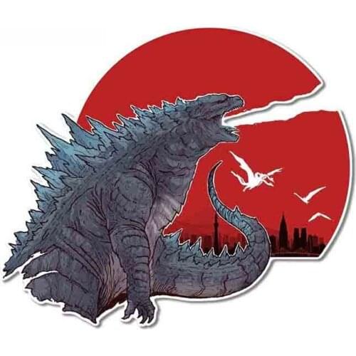 Dawasaru for Kaiju Monsters Gojira Vinyl Car Stickers Surfboard Waterproof Custom Printing Windshield Decal 13cm*11.3cm
