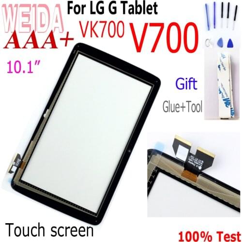 WEIDA 10.1" For LG G Pad LG-V700 VK700 V700 Touch Screen Digitizer Glass Replacement Free Shipping VK700 Touch screen Panel