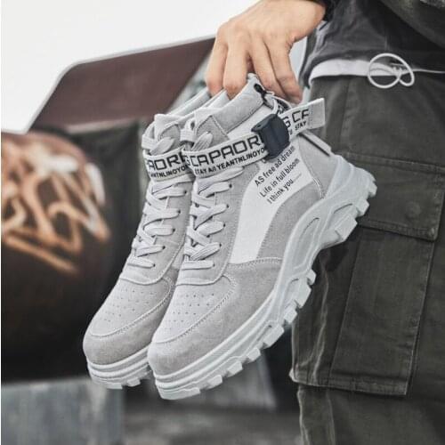 Winter Mens Trend Martin Boots Classic High-Top Tooling Boots Lightweight Comfortable Breathable Sports Shoes Flat Casual Shoes