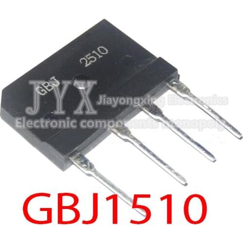 5PCS GBJ1510 gbj1510 1000V 15A Diode Bridge Rectifier Single Phase Bridge Rectifier IC Chip Through Hole Diy Electronic ZIP-4