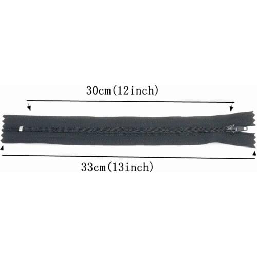100pcs (12nch) 30CM 3# Closed Nylon Coil Zippers Tailor Sewing Craft