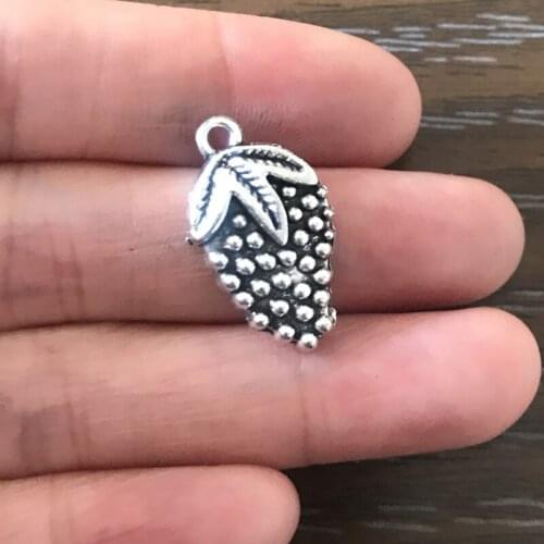 12PCS DIY Charm Grape Charm Zinc Alloy Pendant Charm for Bracelet Necklace Earring Zipper Pulls Bookmarks Jewelry Making