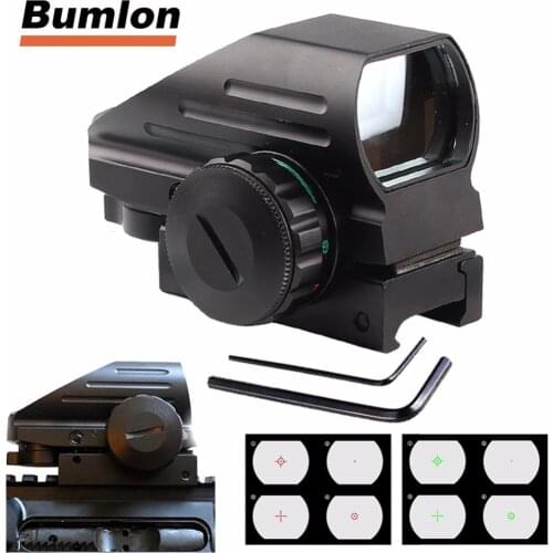 1x22x33 Compact Reflex Red Green Dot Sight scope 4 Reticle Sight for Hunting Optics Airsoft With Weaver 20mm Mount RL5-0032