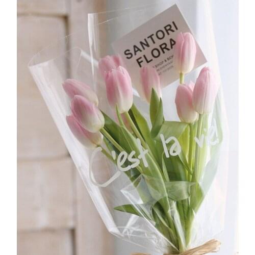 17m Cellophane Roll Opp Waterproof Cellophane Half Transparent Dust Proof Flower Art Wrapping Paper Bouquet Paper