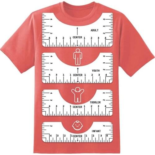 7PCS/8PCS T Shirt Guide Ruler for Guiding Tshirt Measurement Ruler with Size Chart DIY Drawing Template Craft Tool Drafting