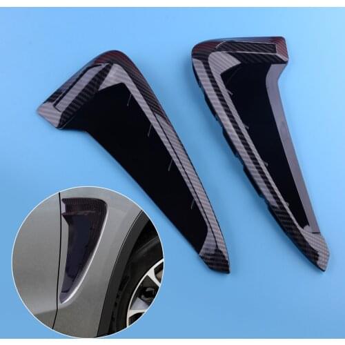 2pcs/Set Side Marker Fender Air Wing Vent Trim Cover Carbon Fiber Black Fit for BMW X5 F15 X5M F85 2014 2015 2016 2017 2018