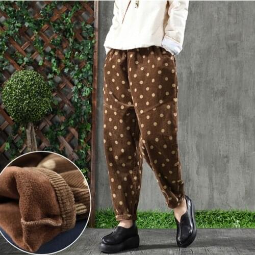 EASTQUEEN Women's Velvet Trousers
