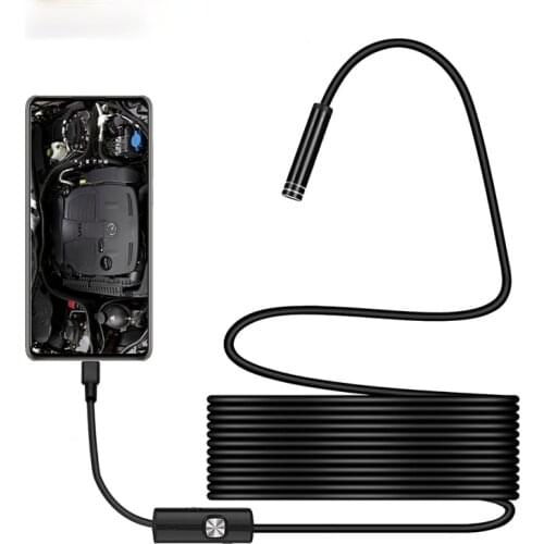 Endoscope Camera 7MM/5.5MM 3 in 1 USB IP67 Waterproof 6 LEDs Borescope Inspection For Windows Macbook PC Android 2/1.5/1m Type-C