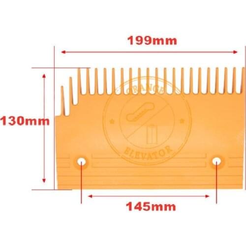 Escalator Plastic Comb Plate Use for Toshiba L199mm H130mm Hole distance 145mm