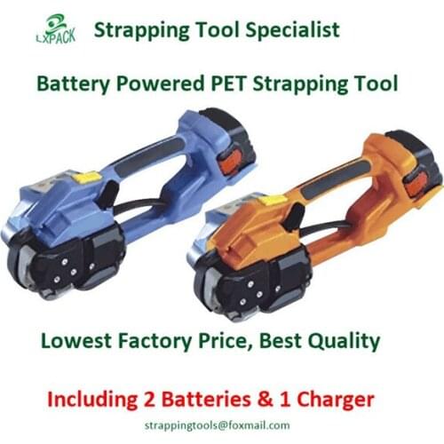 LX-PACK Battery-driven semi-automatic strapping hand-tool For standard and medium-weight packages for 13-16mm, 16-19mm,19-25mm