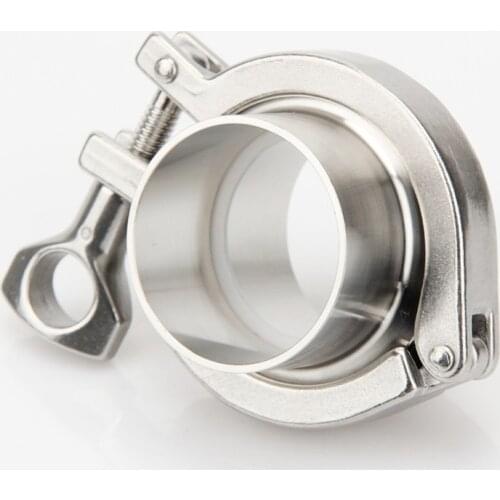 Free Shipping 3"(76mm) Sanitary Tri Clamp Weld Ferrule + Tri Clamp + Silicon Gasket Union Set, 304 Stainless Steel For Homebrew
