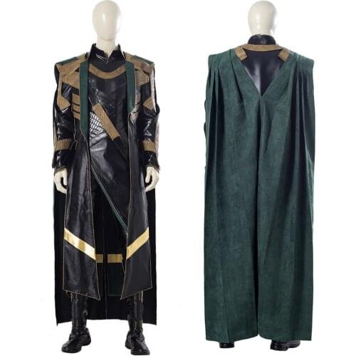 Movie Revenge Superhero Cosplay Costume Loki Stage Performce Uniform Halloween Carnival Outfit Full Sets With Boots