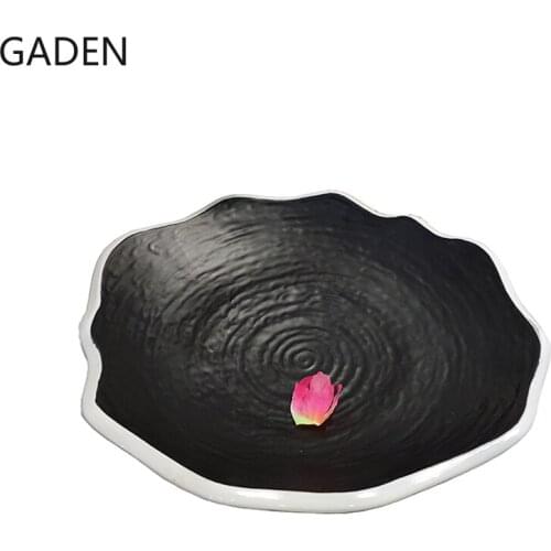 Creative Irregular Ceramic Plate Home Dining Plate Spiral Pattern Display Plate Living Room Dining Room Tableware Supplies