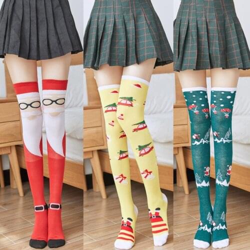 Hot Sales Japanese Student Christmas Party Holiday Decor Compression High Tube Socks