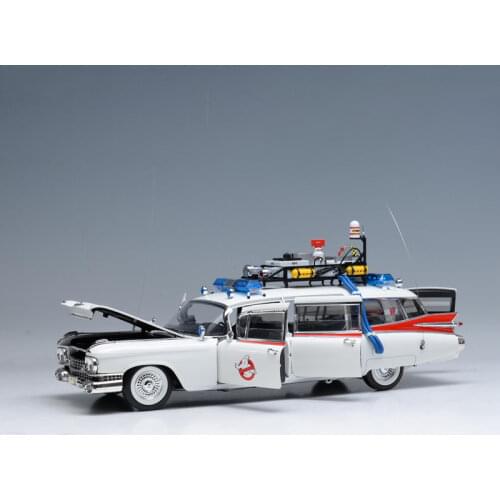 Ghostbusters Movie Prototype Model Cars Diecast 1/18 Scale Adult Collection Gifts Souvenir Static Display Alloy Toy ECTO-1