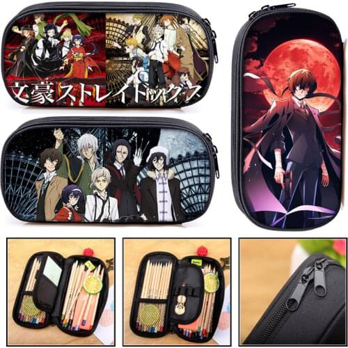 Anime Bungou Stray Dogs Boy Girl Cartoon Pencil On Japan Holder School Case Dazai Stray Dog Stationery Bag The Best gift