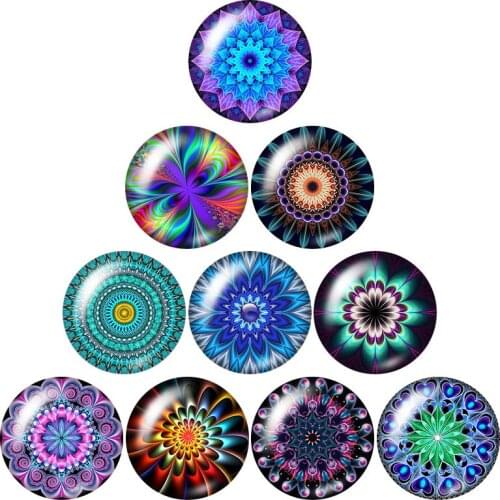New Beauty pattern 10pcs 12mm/16mm/18mm/25mm Round photo glass cabochon demo flat back Making findings ZB0490