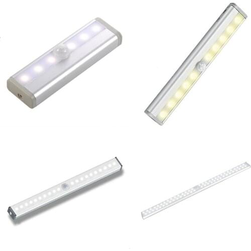 New LED Kitchen Cabinet Closet Light Night Light Motion Sensor Wireless USB Rechargeable For Kitchen Cabinet Wardrobe Lights