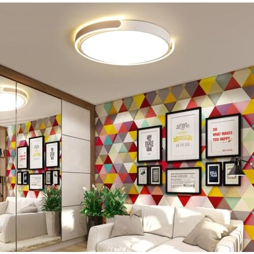 Modern LED Ceiling Lamp Remote Control Creative Round Dimmable Design Decoration Ceiling Light for Living Room Lighting Fixture