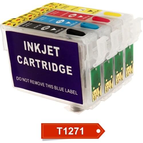 T1271 Refillable Ink Cartridge For Epson 127 XL T1271 Cartridge With ARC Chip For Epson 3520 3530 3540 7010 7510 7520 Printer