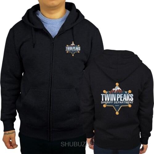 Twin Peaks Sheriff Department fashion brand hoodie men hip-hop shubuzhi cool hoody cotton sweatshirt bigger size sbz602