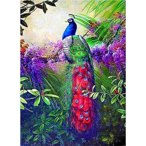 Bird Diy Peacock DIY Embroidery 11CT Cross Stitch Kits Needlework Craft Set Cotton Thread Printed Canvas Home Dropshipping