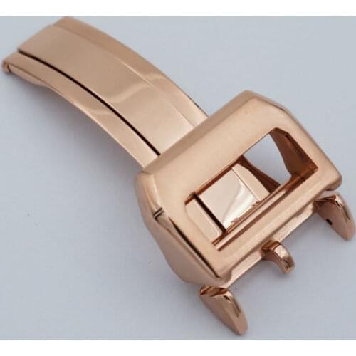 MAIKES High Quality 316L Stainless Steel Watch Folding Clasp 18mm Watch Band Strap Buckle For IWC Watch