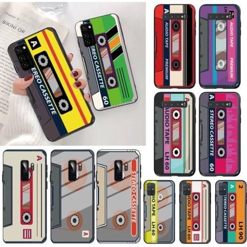 YJZFDYRM Vintage Cassette tape retro style Luxury Phone Cover for Samsung S20 plus Ultra S6 S7 edge S8 S9 plus S10 5G lite 2020