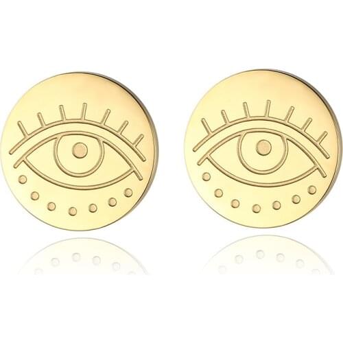 Oval Devil Eye Earrings Womens Jewelry Fashion Gift