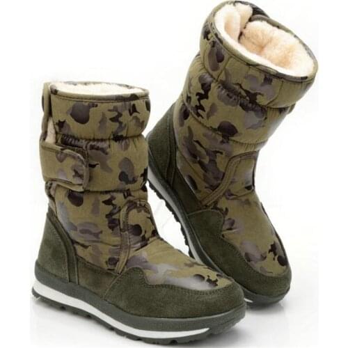 Winter Kids Shoes Girls Boys Snow Boots Warm Outdoor Children Ankle Boots Waterproof Non-slip Kids Plush Boots Infant Warm Shoe