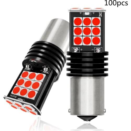 100pcs BA15S P21W LED BAY15D 1157 3157 P27/7W 7443 W21/5W LED Bulbs for Renault Megane Master Logan Scenic Sandero Arkana Laguna