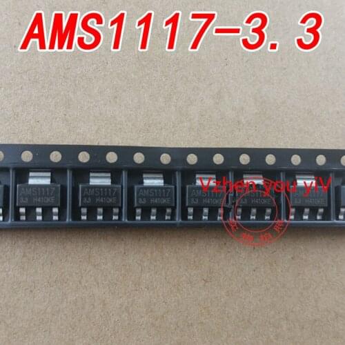 100pcs New original genuine AMS1117-3.3 AM1117-3.3 1117 3.3V LCD driver board commonly used repair parts adapter