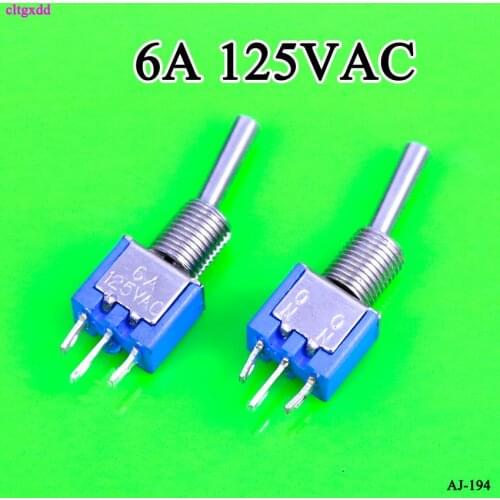 Cltgxdd 1pcs SMTS-102 3 foot 2 rocker switch gear SMTS 102 toggle switch toggle switch 6A 125VAC